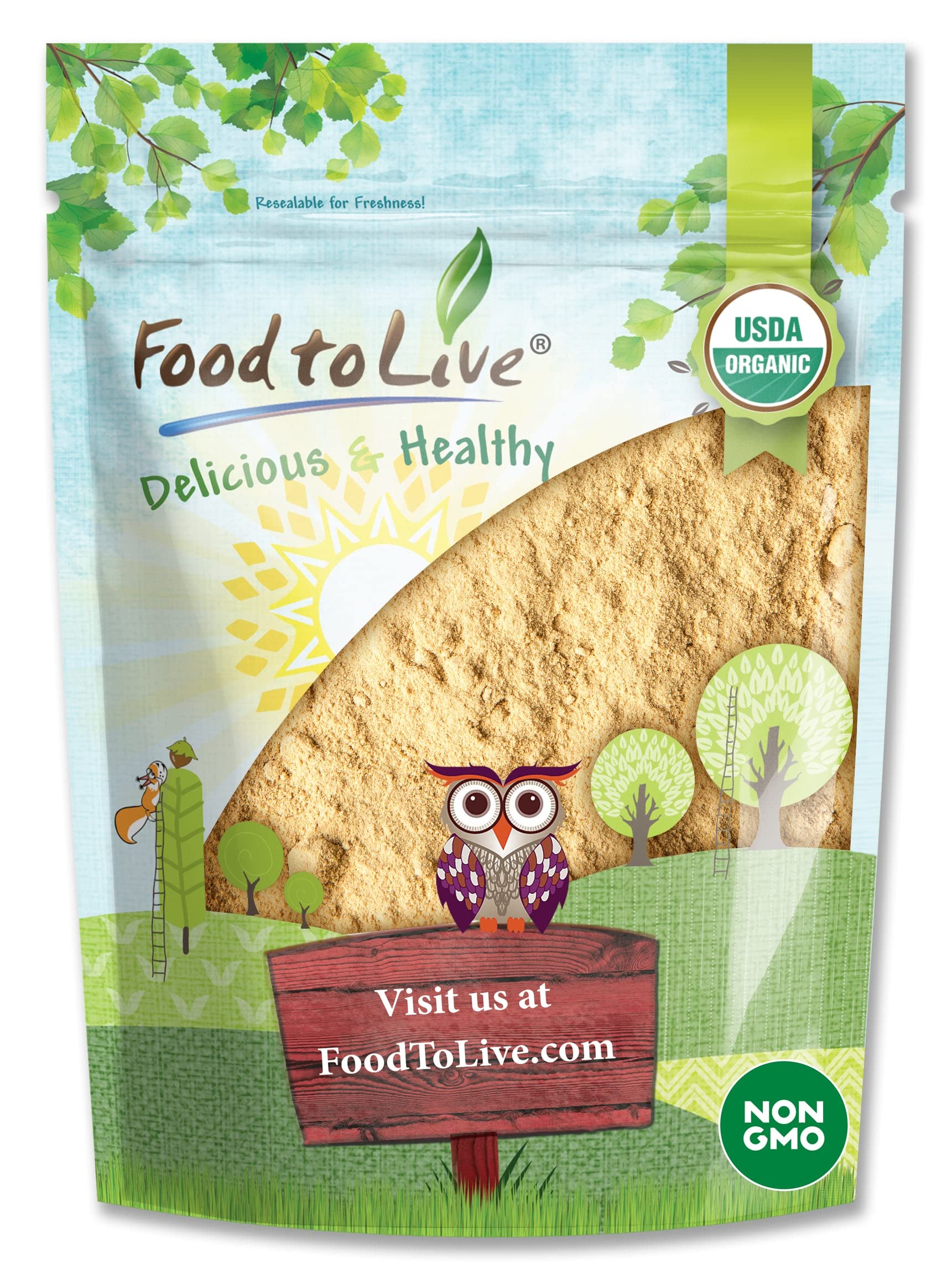 Food to Live Organic Maca Powder 4 Ounces Gelatinized Non-GMO Kosher Vegan Bulk