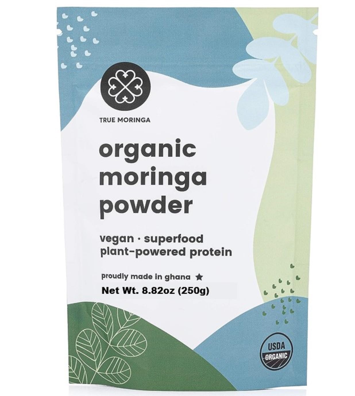 Organic Moringa Powder | 100% Raw Organic Moringa Powder Certified USDA Organic. Non-GMO (250g)