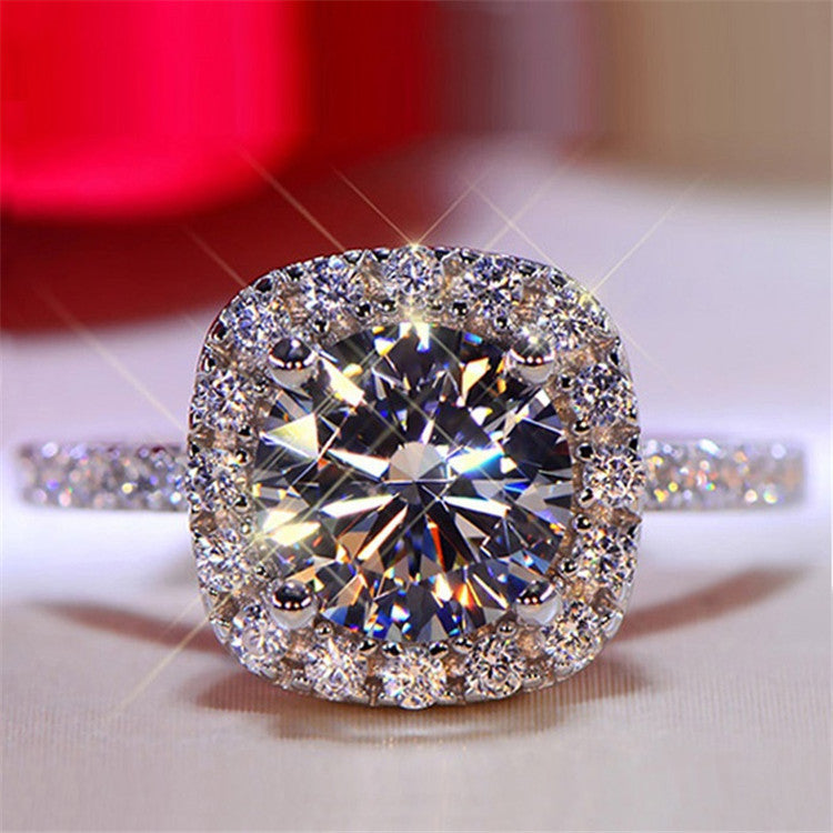 18K White Gold Plated Ornament Ring