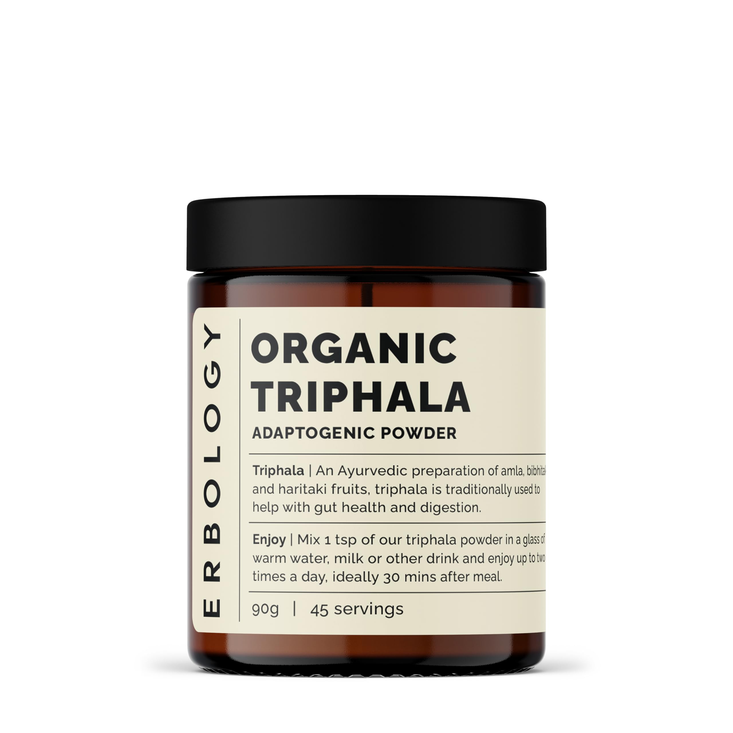 100% Organic Triphala Powder 7.8 oz - Ayurvedic Blend of Amla Haritaki & Bibhitaki - Gut Health - Straight from Farm in India - Raw Vegan and Gluten-Free - Non-GMO - No Additives or Preservatives
