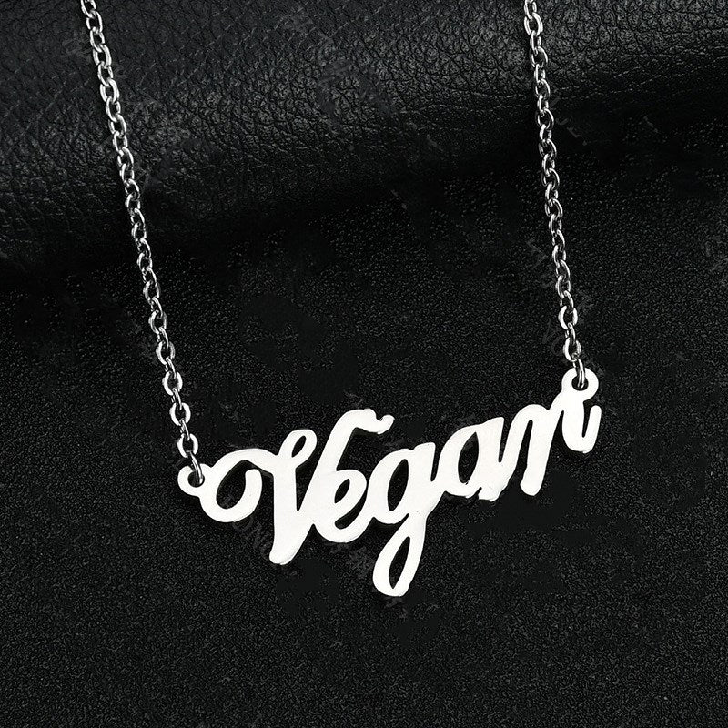 Vegan Stainless Steel Necklace for Women (Short Style)