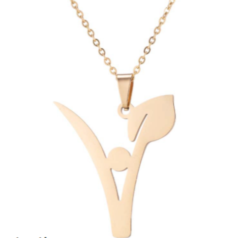 Crystal Vegan Necklace with Tulip Symbol