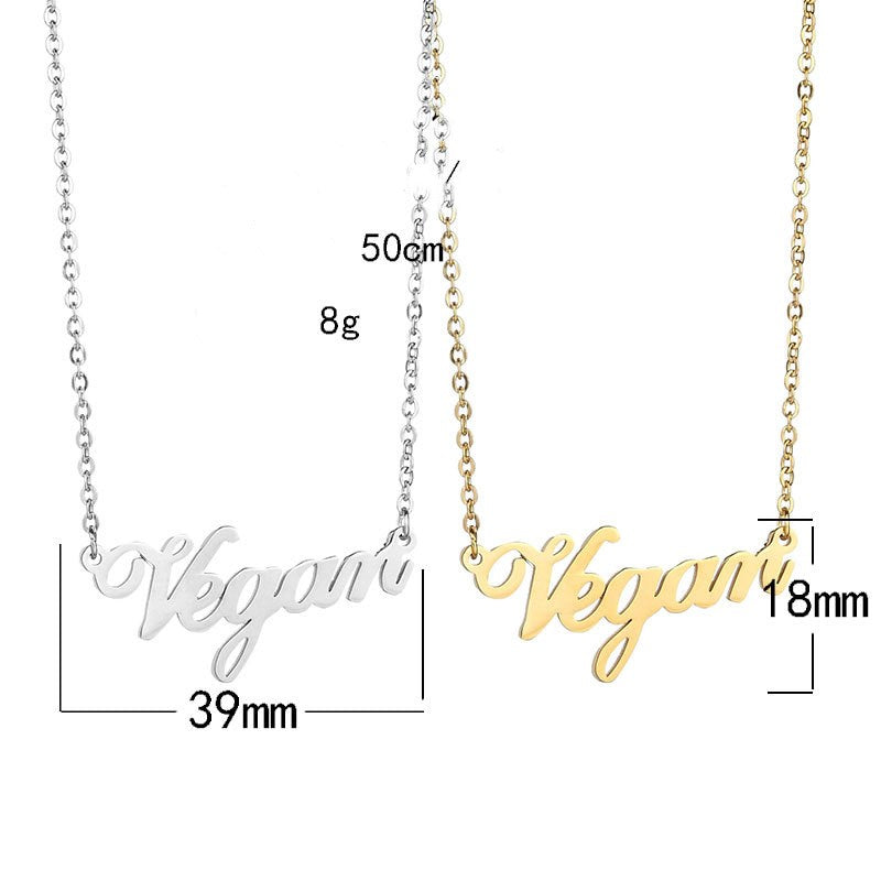 Vegan Stainless Steel Necklace for Women (Short Style)