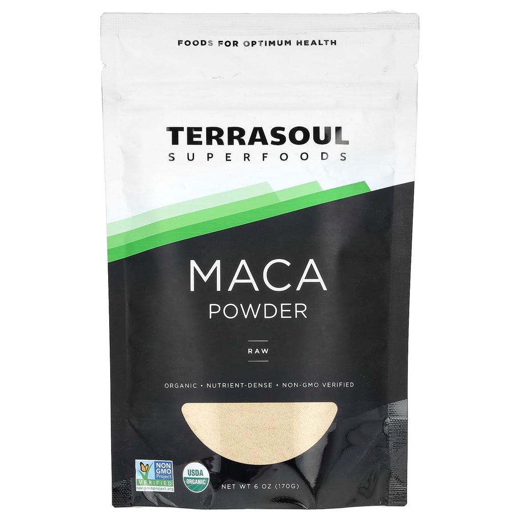 Terrasoul Superfoods Organic Raw Maca Powder 6 Oz - Premium Quality | Supports Increased Stamina & Energy