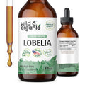 Wild & Organic Lobelia Tincture - Lung Detox and Cleanse - Liquid Lobelia Herb Supplement - Vegan Sugar & Alcohol-Free Leaf Extract Drops - 4 fl oz