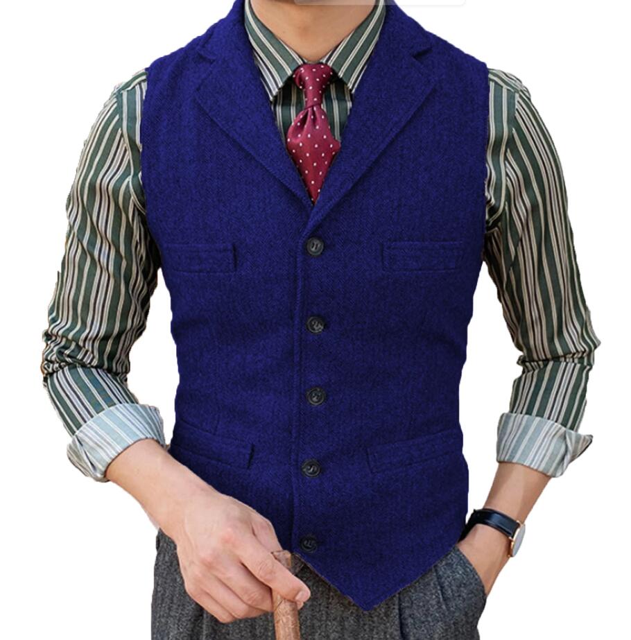Organic Cotton & Wool Slim Fit Men's Business Vest